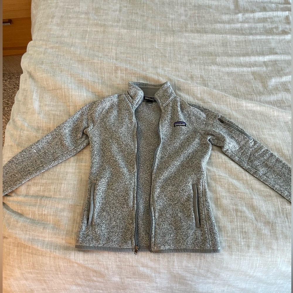 Patagonia “Better Sweater Fleece” Women full zip jacket, grey color, like new
